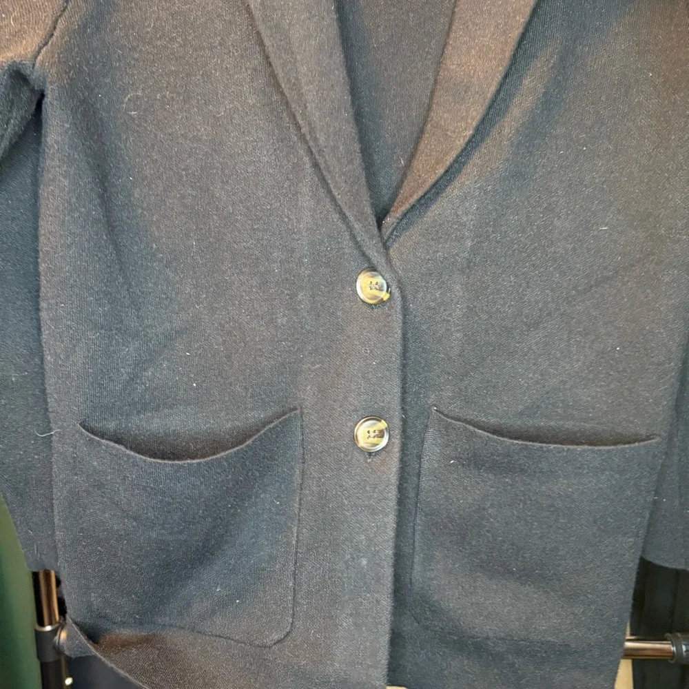 Ann Taylor size XSP Black Sweater Blazer with Two Buttons - Picture 4 of 5